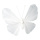 Papillon Cadre fil de fer avec papier     Taille: 60 cm    Color: blanc