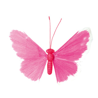 Schmetterling Drahtrahmen mit Papier     Groesse: 60cm    Farbe: pink/weiß
