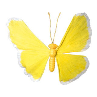 Butterfly paper with wire frame     Size: 60cm    Color: yellow/white