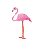 Flamingo, Kopf gehoben, Größe: 38x12,5x43cm Farbe: pink