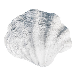 Muschel aus Polyresin     Groesse: 25x30x8,5cm    Farbe: weiß