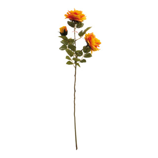 Branche de roses 3 fois  Color: orange Size: 80cm
