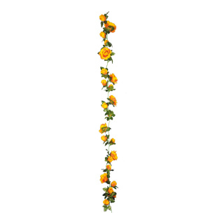 Rosengirlande 24-fach Größe:180cm Farbe: orange