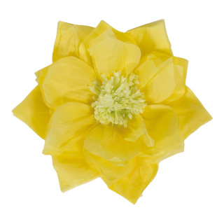 Fleur en papier avec suspension     Taille: Ø30cm    Color: jaune
