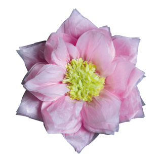 Fleur en papier avec suspension     Taille: Ø30cm    Color: rose
