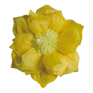 Fleur en papier avec suspension     Taille: Ø60cm    Color: jaune