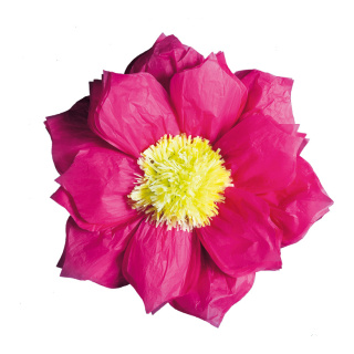 Papierblüte mit Hänger     Groesse: Ø60cm    Farbe: pink