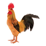Coq Styromousse avec plumes  Color: brun Size: 16x8x23cm