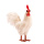 Coq Styromousse avec plumes     Taille: 19x8x25cm    Color: blanc