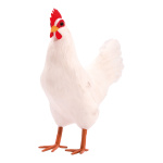 Poule Styromousse avec plumes  Color: blanc Size: 28x13x36cm