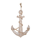 Anchor with hanger one-sided, wood with rope 60x40cm...