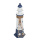 Leuchtturm aus Holz mit Seildeko und Anker     Groesse: 37x12cm    Farbe: weiß/blau