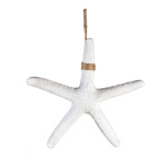 Sea star with hanger, made of polyresin Ø38cm Color: white