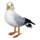 Mouette styromousse avec plumes     Taille: 26x30x10cm    Color: blanc/gris