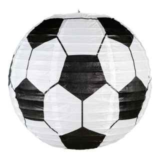 Laterne Fußball, aus Papier     Groesse: Ø30cm    Farbe: schwarz/weiß