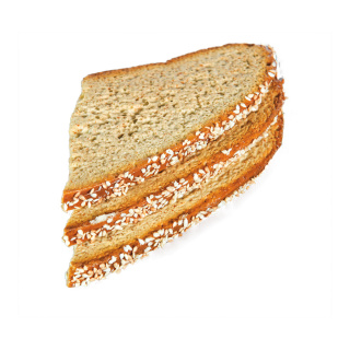 tranches de pain 3 pcs. dans un sachet en plastique     Taille: 17x9cm    Color: brun