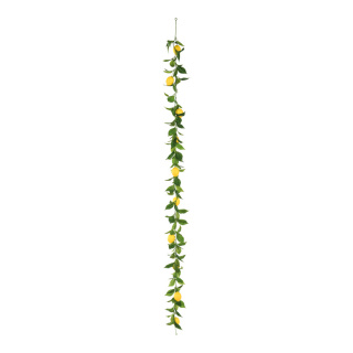 Lemon garland with 10 lemons and leaves - Material:  - Color: yellow/green - Size: 180cm