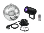 EUROLITE Set Spiegelkugel 20cm mit Motor + LED PST-5 QCL...