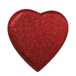 Herz beglimmert, Styropor Größe:30cm Farbe: rot    #