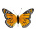 Papillon plumes     Taille: 18x30 cm    Color: jaune
