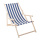 Chaise longue  bois de hêtre et cotton Color: bleu/blanc Size: 87x58x92cm