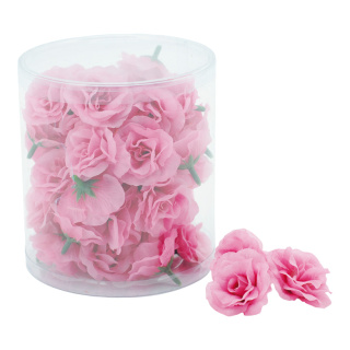 Têtes de roses 48pcs./blister soie artificielle Color: rose Size: Ø 4cm