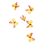 Papillons avec clip 6pcs./box ailes en papier corps en...