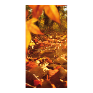 Banner "Forest leaves" fabric - Material:  - Color: yellow/brown - Size: 180x90cm