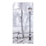 Motivdruck Winter, Stoff, Größe:180x90cm,  Farbe: weiß #