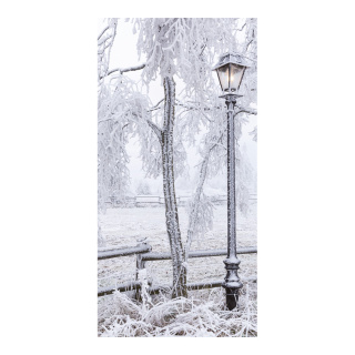 Motivdruck "Winter", Papier, Größe: 180x90cm Farbe: weiß   #