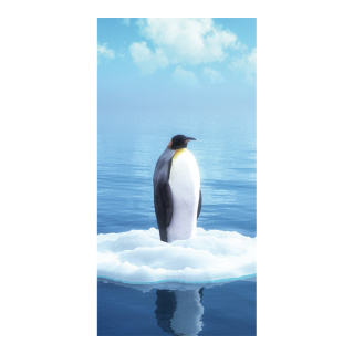 Motivdruck "Pinguin", Papier, Größe: 180x90cm Farbe: weiß/blau   #