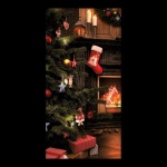 Banner "Christmas" fabric - Material:  - Color:...