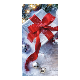 Banner "Christmas gift" paper - Material:  - Color: red/white - Size: 180x90cm