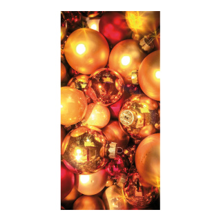 Motivdruck "Weihnachtskugeln", Stoff, Größe: 180x90cm Farbe: gold   #