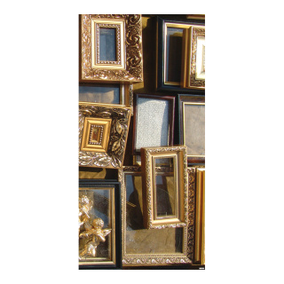 Banner "Picture frame" fabric - Material:  - Color: gold/black - Size: 180x90cm