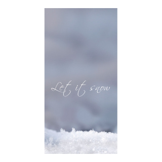 Banner "Let it snow" paper - Material:  - Color: grey/white - Size: 180x90cm