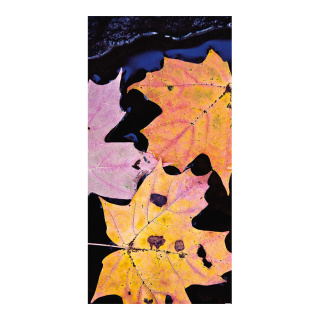 Banner "Maple leaves" fabric - Material:  - Color: black/brown - Size: 180x90cm