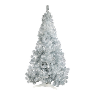 Tinsel tree "Deluxe" 434 tips - Material: metal stand metal foil - Color: silver - Size: 180cm