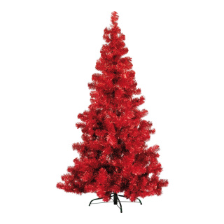 Tinsel tree "Deluxe" 434 tips - Material: metal stand metal foil - Color: red - Size: 180cm