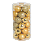 30 Christmas balls gold 12x shiny 12x matt - Material: 6x...