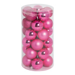 30 Boules de Noël cerise en plastique sous blister...