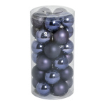 30 Christmas balls violet 12x shiny 12x matt - Material:...