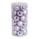 30 Christmas balls lilac 12x shiny 12x matt - Material:...