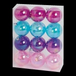Christmas balls iridiscent 12 pcs./blister - Material:  -...
