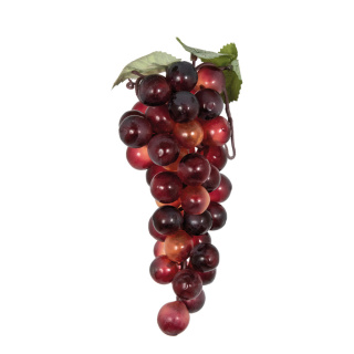 Weintrauben mit Hänger, 48-fach, aus Kunststoff     Groesse: 18cm    Farbe: rot