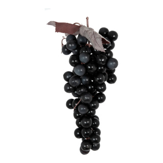 Weintrauben mit Hänger, 90-fach, aus Kunststoff     Groesse:25cm    Farbe:Schwarz