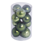 Christmas balls 12 pcs. - Material: out of plastic in...
