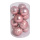 Christmas balls 12 pcs. - Material: out of plastic in blister - Color: light pink - Size: 8cm