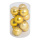 Christmas balls 12 pcs. - Material: out of plastic in blister - Color: light gold - Size: 8cm