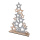 Holzbaum aus Sternkonturen, mit Bodenplatte, beglittert Abmessung: 60cm Farbe: Natur/Silber